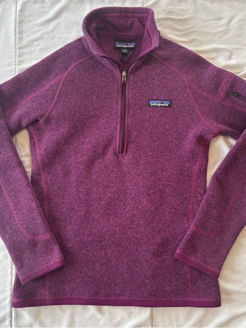 Patagonia Women's Better Sweater 1/4-Zip Fleece Pullover Purple Granola Hiking